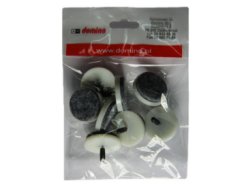 Skluz s čepem včetně filcové podložky bílý d30 - 8 ks