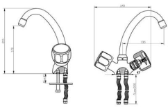Dřezová baterie chrom LUX