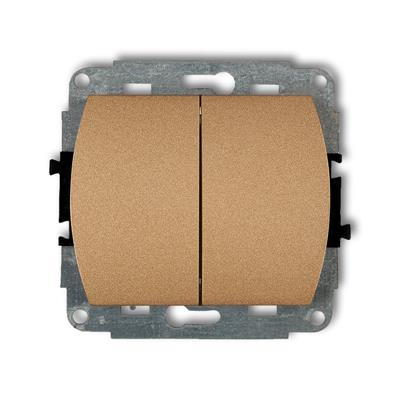 KARLIK Dvojitý vypínač zlatý metalický