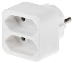 Rozdvojka síťová plochá 2 zásuvky