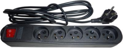 Prodlužovací síťový kabel s přepěťovou ochranou 8 zásuvek 1,5m
