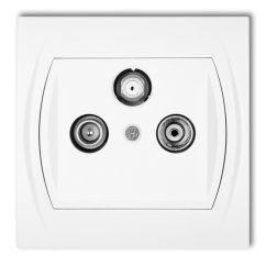 KARLIK Zásuvka RTV+SAT koncová hnědá