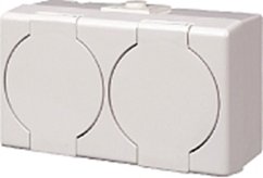 Dvojitá zásuvka s klapkou