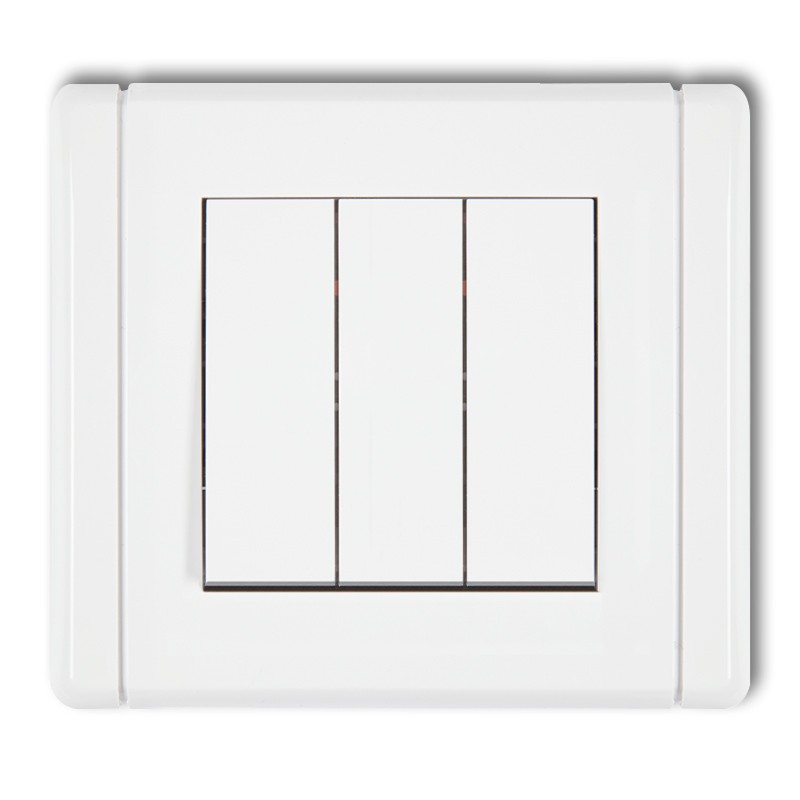 KARLIK trojitý vypínač bílý