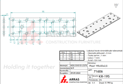 LP3 / LP 4 Spojka plochá 55x195x2,5mm