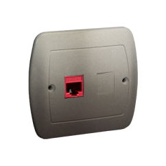 KONTAKT SIMON Zásuvka počítačová jednoduchá 1xRJ45 bílá stříbrná