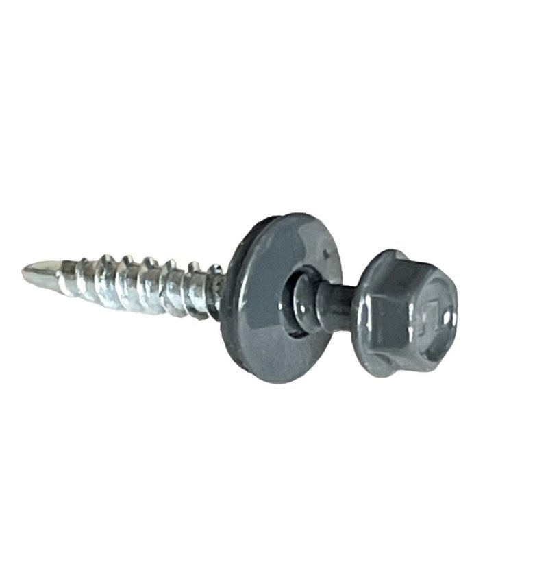 Vrut farmářský samovrtný s podložkou 4,8x35 šedý 7016 - 250ks
