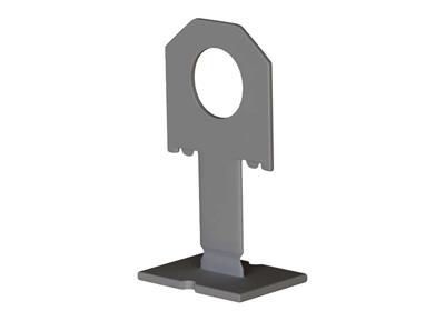 Klips płaski 50szt 2mm SZARY + klin 50szt