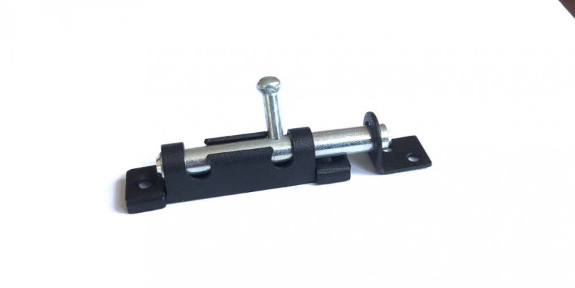 WOS 70c Zasuwka z ryglem okrągłym wąska 70x15mm czarny