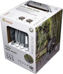 BRADAS Pojízdný vozík s hadicí s příslušenstvím WHITE SILVER 1/2" 30m