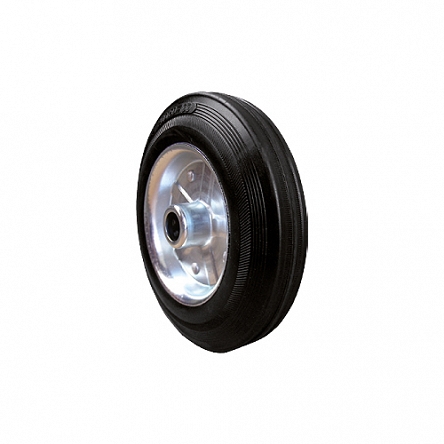 Kolečko plné d125/d12/100kg, černý kaučuk, kluzné ložisko