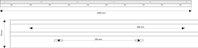 Ukončovací lišta pro nopové fólie 2m