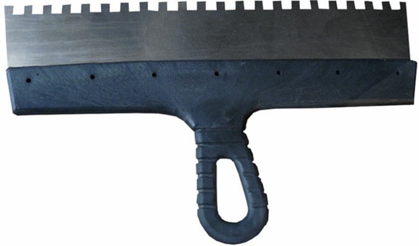 Nerezová špachtle 15 mm malířská zubatá s plastovou rukojetí 1x1 15mm