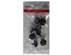 Skluz s čepem včetně filcové podložky černý d24 - 8 ks