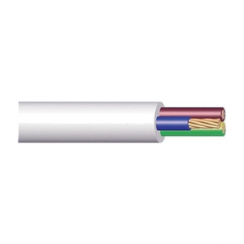 Kabel pro mobilní přijímače PVC OMY 300V 2x1,00mm bílý - 100m