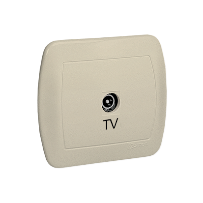 KONTAKT SIMON Jednoduchá anténní zásuvka RTV bílá