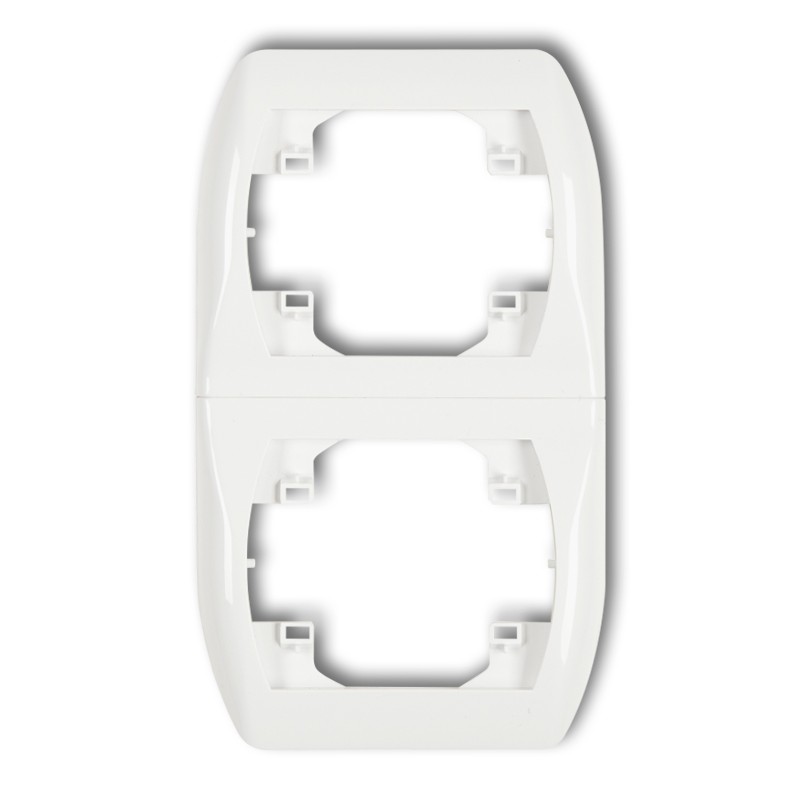 KARLIK Rámeček na zásuvku dvojitý bílý