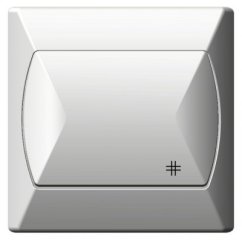 Křížový vypínač bílý