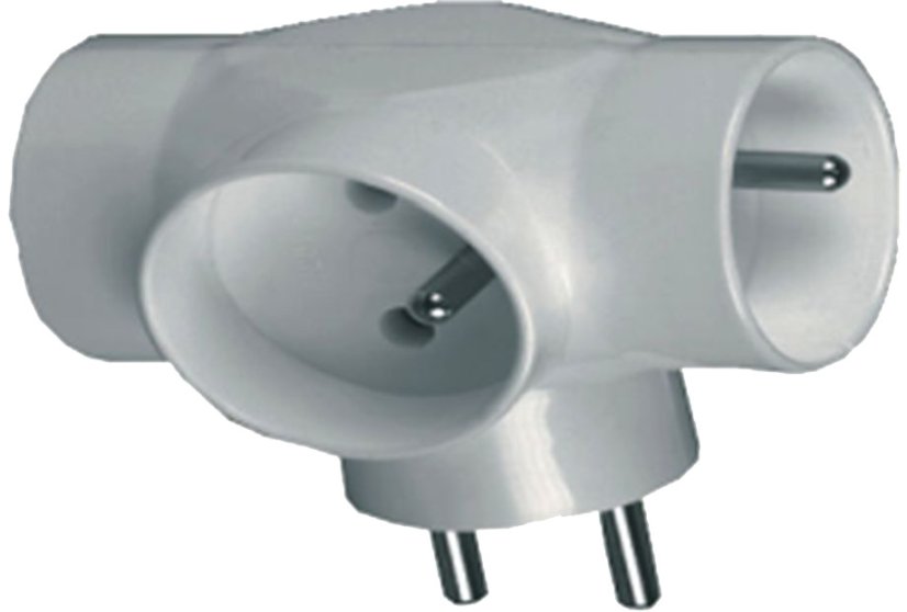 Rozbočka síťová kulatá 3 zásuvky