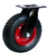Zestaw kołowy stały fi160/150kg, czarna guma, łożysko kulkowe
