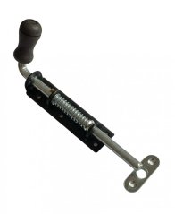 WSPU 200c Zasuwka sprężynowa z rączką drewnianą czarna 200x30mm