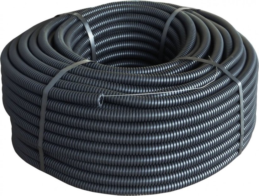 Vlnitá trubka d19-25mm 750N černá UV - 50m