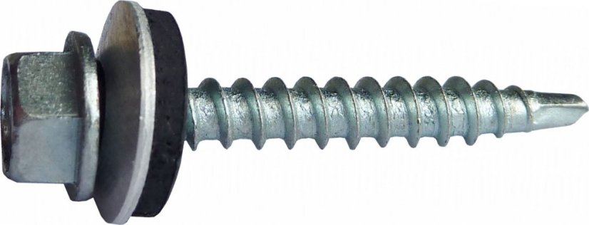 Wkręty farmerskie samowiercące z borem, farmery 4,8x35 ocynk - 250szt podkładka aluminiowa