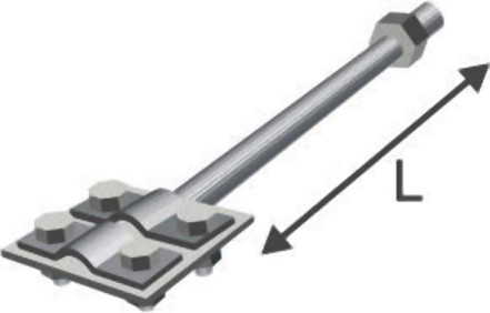 Podpěra vedení napětí d6/8 2xM8x20