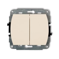 KARLIK Dvojitý vypínač béžový