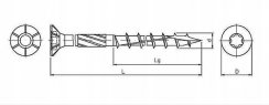 CS 06180 Tesařský vrut se zapuštěnou hlavou 6x180mm