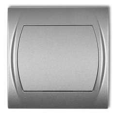 KARLIK jednoduchý vypínač metalický stříbrný