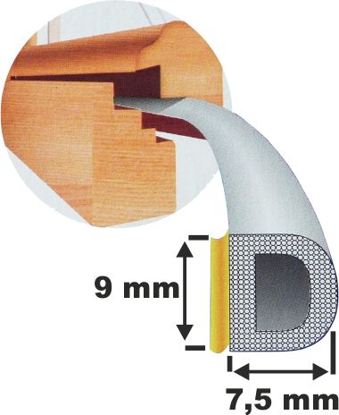 Těsnění profil D 12m hnědá