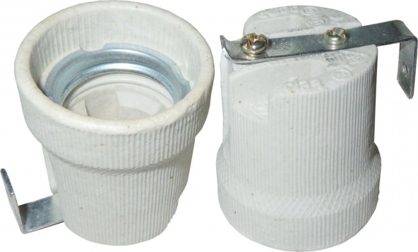 Keramický držák žárovky s uchycením E27