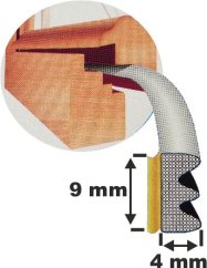Těsnění profil E 12m hnědá