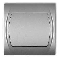 KARLIK jednoduchý vypínač metalický stříbrný