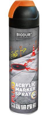 Biodur CONSTRACTION MARKING SPRAY Pomarańczowy, 500 ml, aerozol Biodur CONSTRACTION MARKING SPRAY Pomarańczowy, 500 ml, aerozol