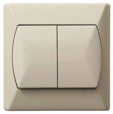 Dvojitý vypínač béžový
