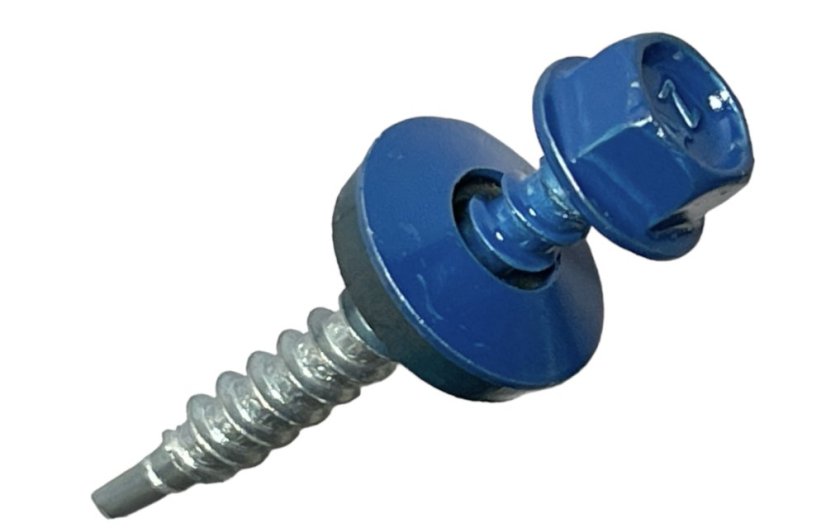 Vrut farmářský samovrtný s podložkou 4,8x35 modrý 5010 - 250ks