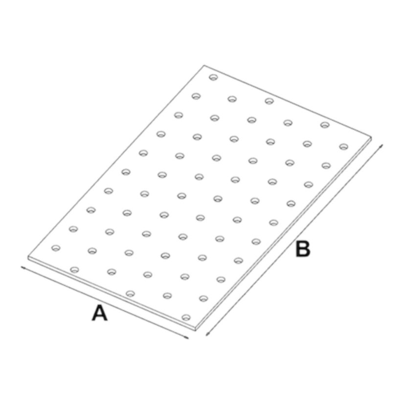 PP24 / PP31 Destička perforovaná 200x300x2mm tesařská spojka děrovaná pozinkovaná CE