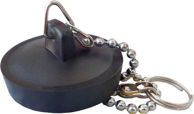 Umyvadlová zátka černá s řetízkem 50cm