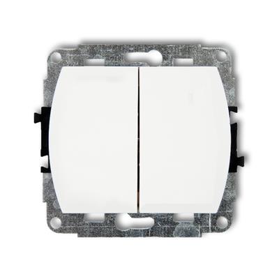 KARLIK Dvojitý vypínač bílý