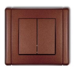 KARLIK jednoduchý vypínač metalický hnědý
