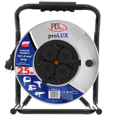 Przedłużacz na bębnie metalowym budowlany 3x1,5/25m OW IP44 w gumie