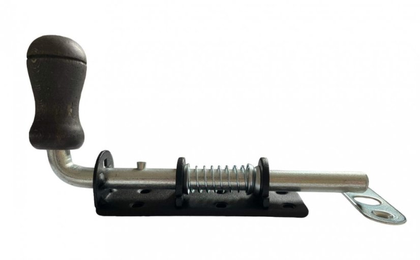 WSPU 150c Zástrč pružinová s dřev. koncovkou černá 150x30mm