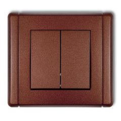 KARLIK jednoduchý vypínač metalický hnědý