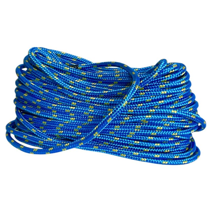 PPF 10 Polypropylenové lano pletené s jádrem - průměr 10mm, 50 metrů modré