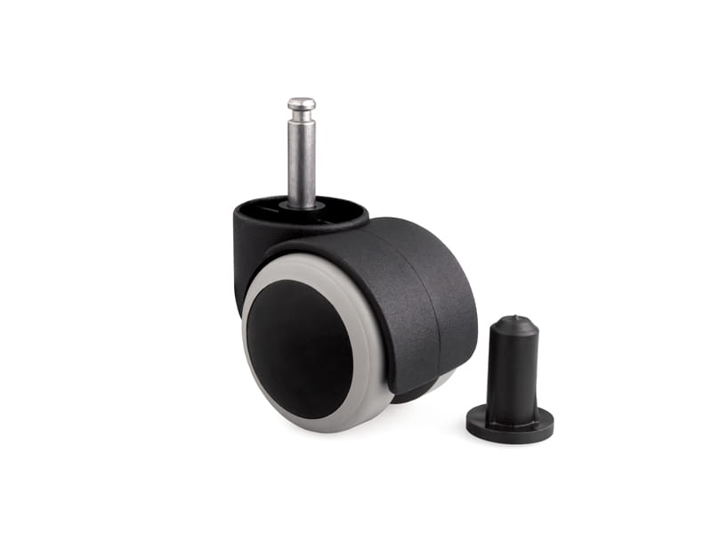 Kolečko otočné d50 s čepem d8 a pouzdrem, pogumované