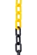 Łańcuch plastikowy 6mm żółto-czarny