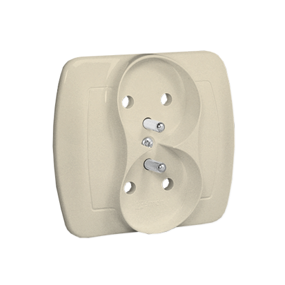 KONTAKT SIMON Dvojitá zásuvka béžová
