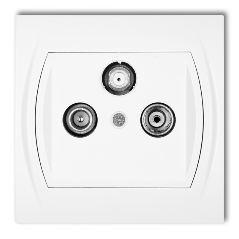 KARLIK Zásuvka RTV+SAT koncová bílá